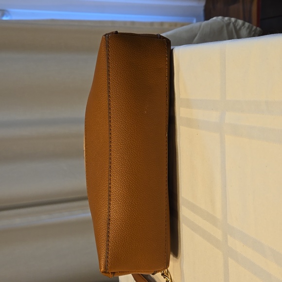 Anne Klein Finn triple compartment cork crossbody, Carmel - Picture 5 of 13